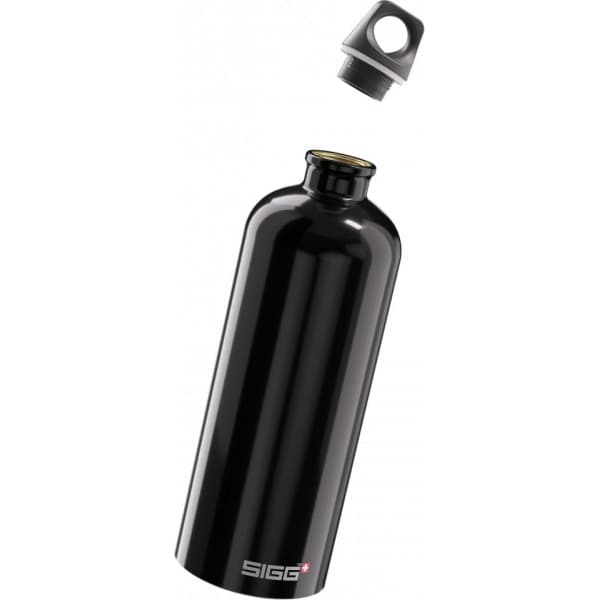 SIGG Traveller Black -juomapullo, 1 l, musta