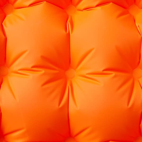 Självuppblåsande campingmadrass med kudde 1 person orange