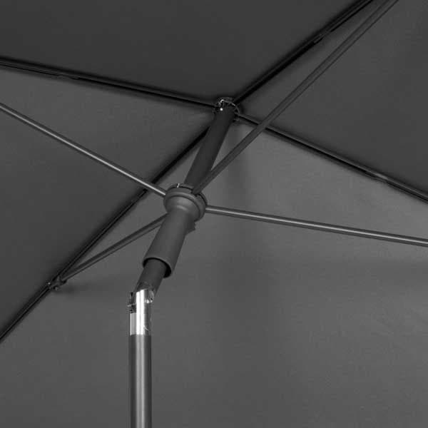 Aktive 62350 Uv30 200x125 Cm Rektangulær Vippeparasol Til Altan Transparent