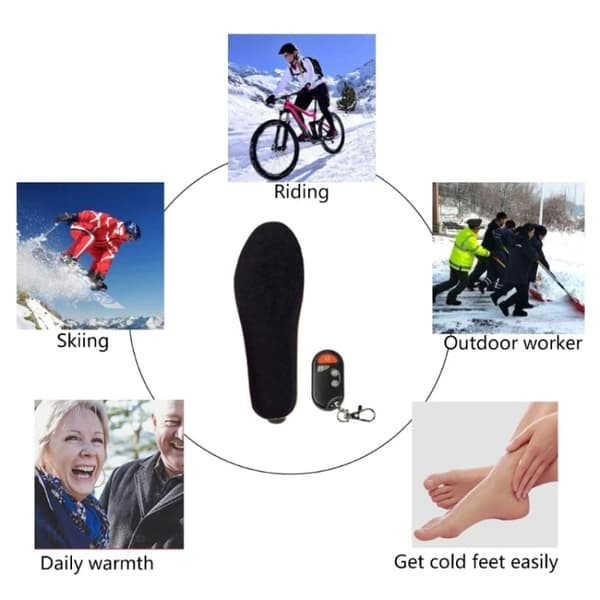 Lämmitettävät Pohjalliset USB 41-46 (Black)