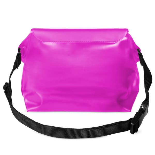 Vedenpitävä PVC-vyötärölaukku puhelimelle, asiakirjoille, Outdoor - pinkki