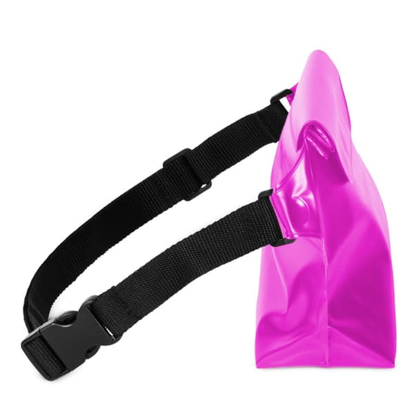 Vedenpitävä PVC-vyötärölaukku puhelimelle, asiakirjoille, Outdoor - pinkki