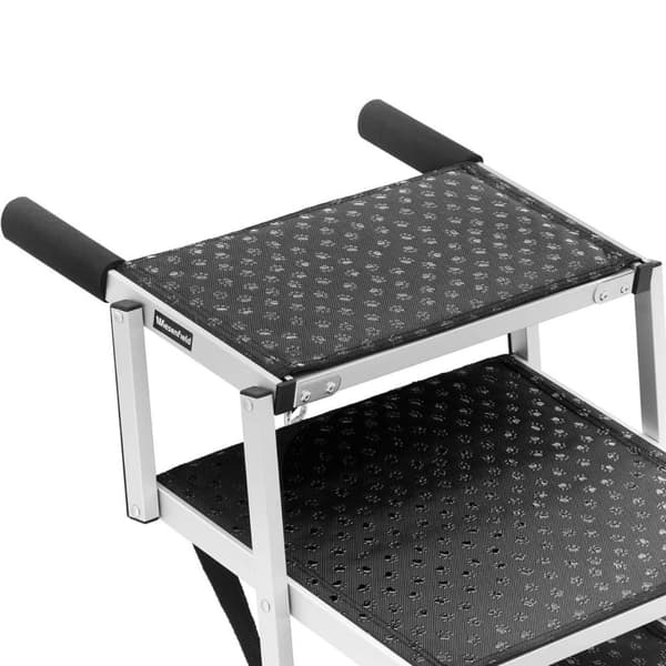 Sammenklappelige aluminiums biltrapper til hunde, højde 81 cm, op til 68 kg - 5 trin