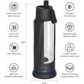 Miniatyrbillede 3 af 5: WaterH VITA FlipLid smart vandflaske, 532 ml, sort