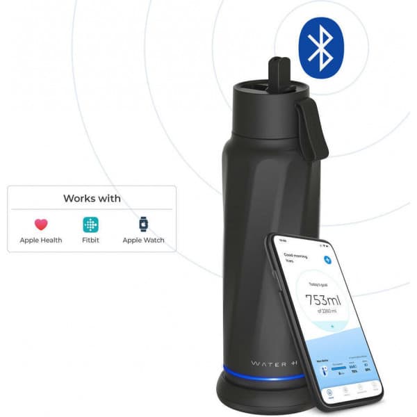 WaterH VITA FlipLid smart vandflaske, 532 ml, sort