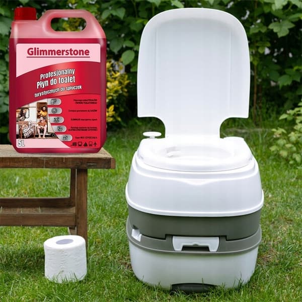 Flytande koncentrat för turisttoaletter med flush 4x5L=20L blomrött