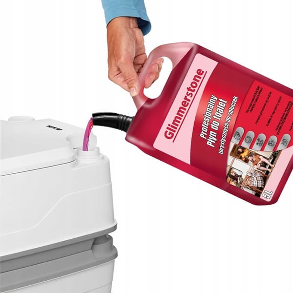 Flytande koncentrat för turisttoaletter med flush 4x5L=20L blomrött