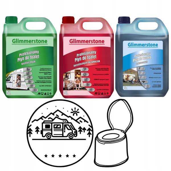 Nestemäinen konsentraatti turisti-wc-sarjaan 15L GREEN BLUE RED TOI TOI