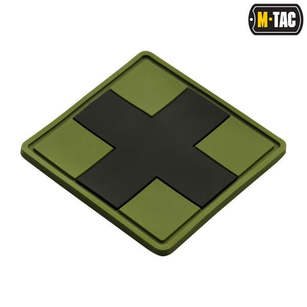 M-Tac Medic Cross Square 3D PVC oliven emblem patch