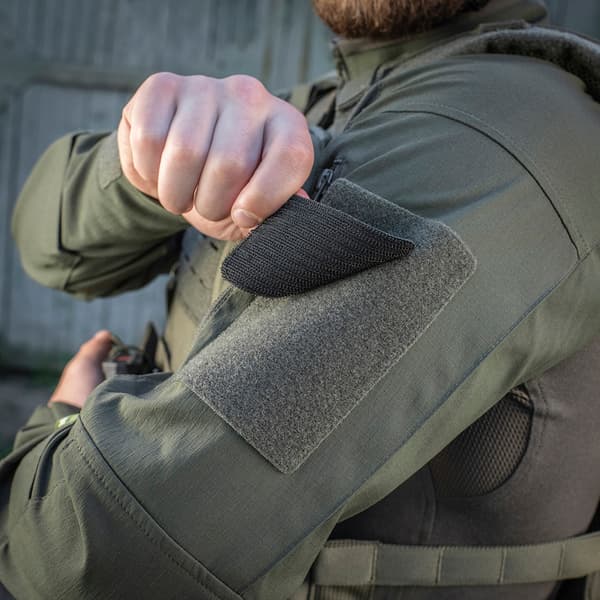 M-Tac Spartan hjälm grön Cordura kardborreband