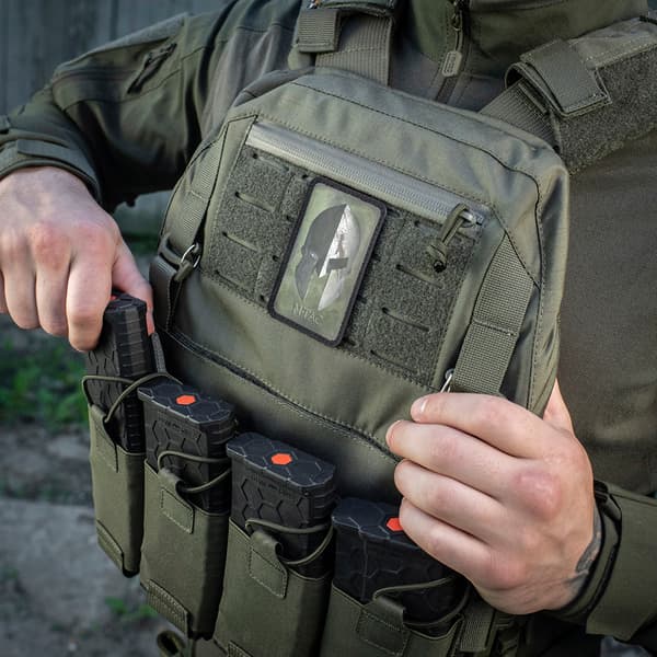M-Tac Spartan hjälm grön Cordura kardborreband