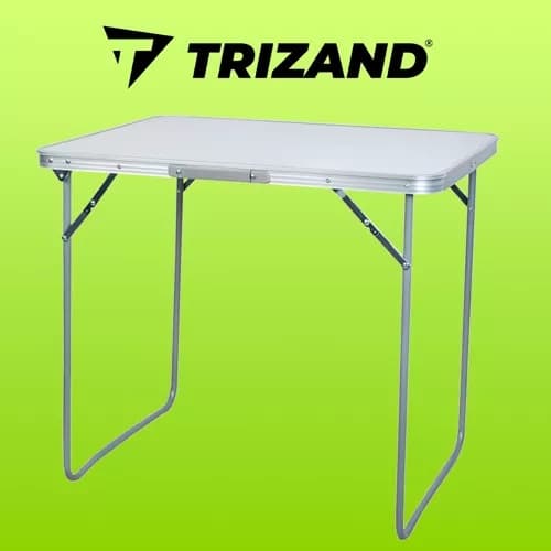 Kokoontaitettava retkipöytä Trizand alumiinia, korkeus 70 cm, kansi 60 x 80 cm
