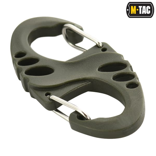 M-Tac Dobbeltsidet S-Hook Karabinhage Olivengrøn