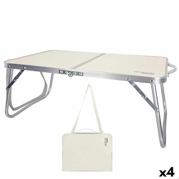 Sammenklappeligt bord Aktive Flødefarvet 60 x 25 x 40 cm (4 enheder)