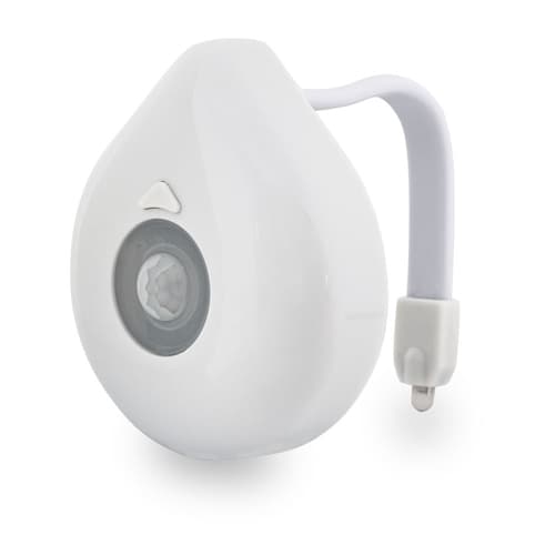LED-lampe med bevægelsessensor til toilet - 8 farver, skumringssensor, automatisk slukning
