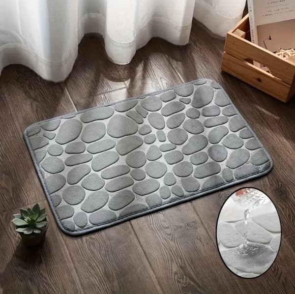 Pehmeä vaahtomuovikylpymatto 50 x 80 cm - erittäin pehmeä kylpyhuonematto, liukumaton, nopeasti kuivuva
