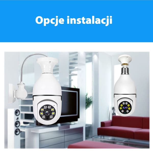 Langaton 3D WiFi-kamerapolttimo E27