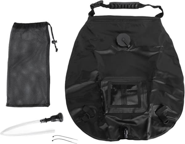 Utomhus solvärmande duschväska bärbar campingduschväska med 20L vattenkapacitet för camping och vandring