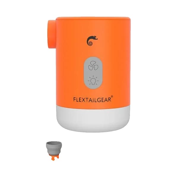 Kannettava Ilmapumppu, Täyttötoiminto, Leirivalo, Useita Suuttimia,Oranssi