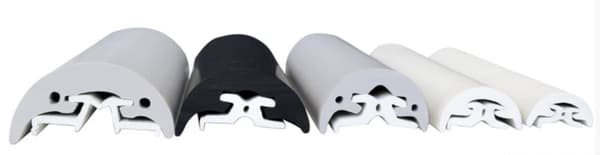 Osculati Radial fenderprofil 32 mm - PVC sort, 24 m til lystbåde