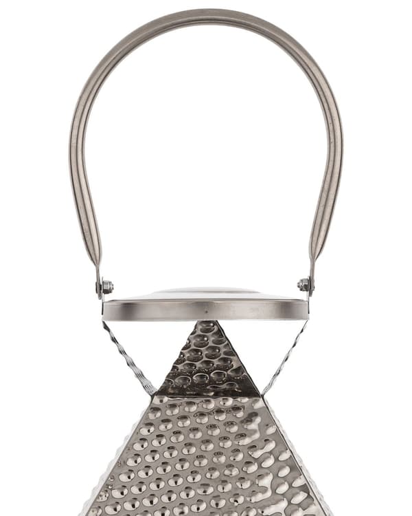 Ljuslykta Metall Silver Rostfritt Stål H 55 cm Pelare Ljushållare