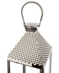 Miniatyrbild 10 av 10: Ljuslykta Metall Silver Rostfritt Stål H 55 cm Pelare Ljushållare