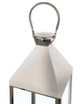 Miniatyrbild 9 av 9: Ljuslykta Metall Silver Rostfritt Stål H 40 cm Pelare Ljushållare