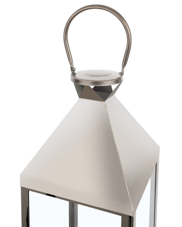 Ljuslykta Metall Silver Rostfritt Stål H 40 cm Pelare Ljushållare