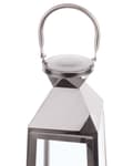 Miniatyrbild 8 av 8: Ljuslykta Metall Silver Rostfritt Stål H 53 cm Avsmalnande Pelare Ljushållare