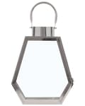 Miniatyrbild 6 av 8: Lykta Metall Silver Rostfritt stål Geometrisk pelarljushållare