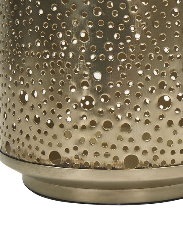 Ljuslykta Metall Guld Järn med Hål H 25 cm Pelare Ljushållare