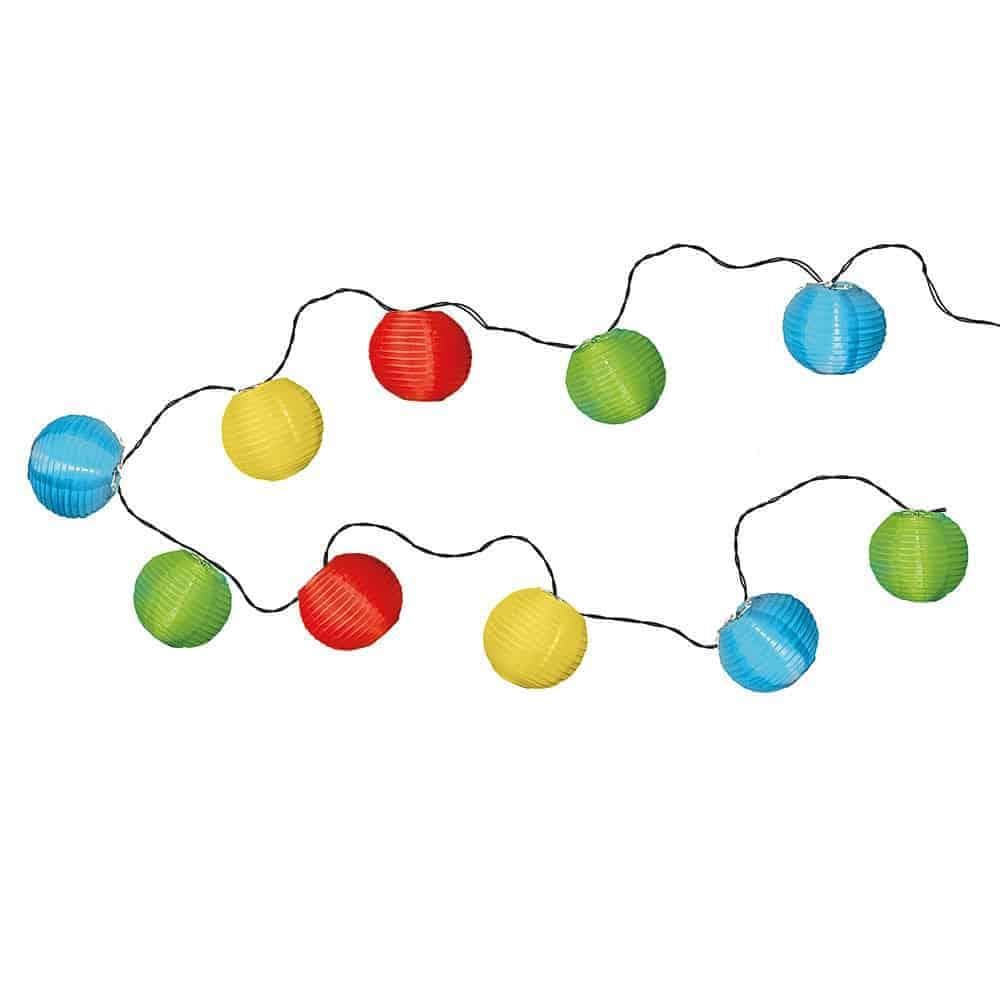 Festive ljusslinga 10 LED multibollar i tyg