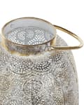 Miniatyrbild 5 av 6: Ljuslykta Guld Metall 40 cm med Glas Ljushållare Boho