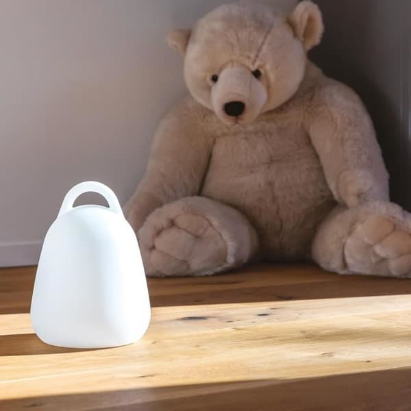 LUMISKY Trådlös LED bärbar lampa LIBERTY C25 - Vattentät och flytande - H 24 cm - Vit och mångfärgad