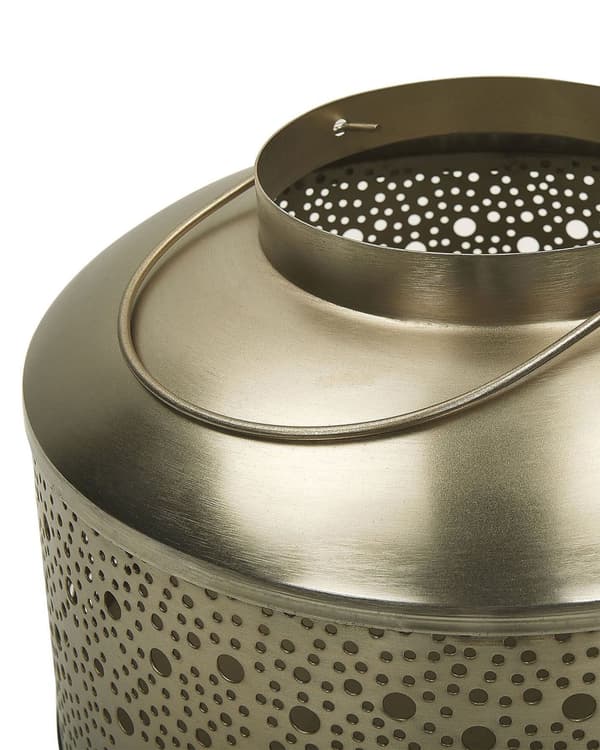 Ljuslykta Metall Guld Järn med Hål H 22 cm Pelare Ljushållare