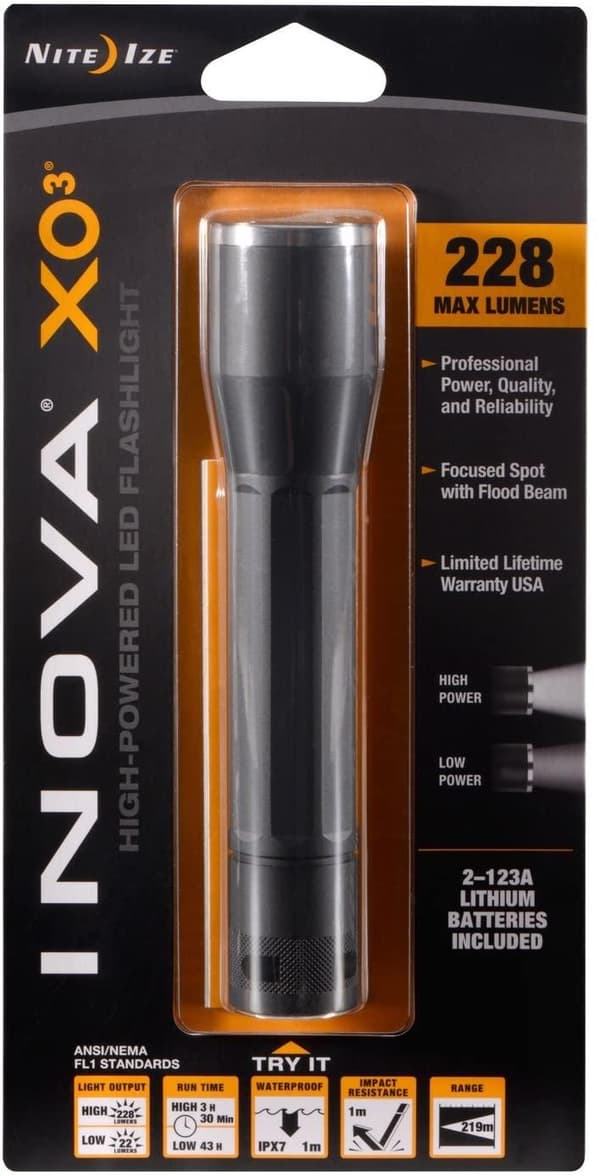 NITEIZE INOVA XO3,  ficklampa professionell 228 lm
