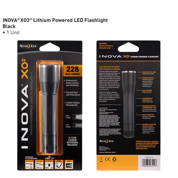 NITEIZE INOVA XO3,  ficklampa professionell 228 lm