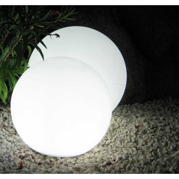 LUMISKY - Trådbunden kullampa för utomhus LED - vit BOBBY - Ø40cm E27 bas