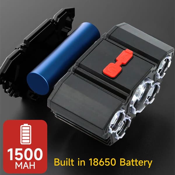 5-LED Pannlampa USB-uppladdningsbar A5