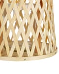 Miniatyrbild 6 av 6: Ljuslykta Naturlig Bambu Trä 38 cm med Glas Ljushållare Boho Style Inomhus