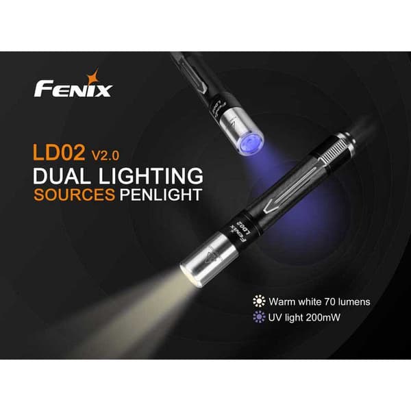 Fenix Ld02 V2.0 Musta 70 Lumens
