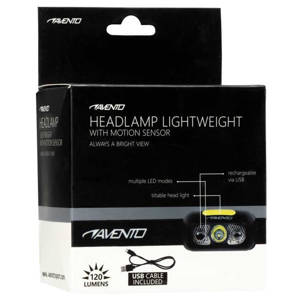 Avento Ajovalo Motion Sensor Rechargeable Light Hopeinen 260 Lumens