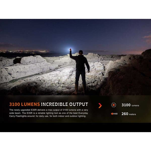 Fenix Taskulamppu E35r Musta 3100 Lumens