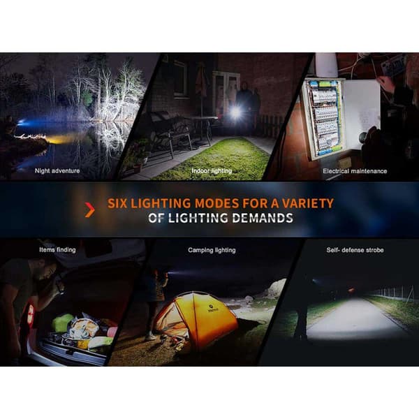 Fenix Taskulamppu E35r Musta 3100 Lumens