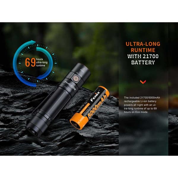 Fenix Taskulamppu E35r Musta 3100 Lumens