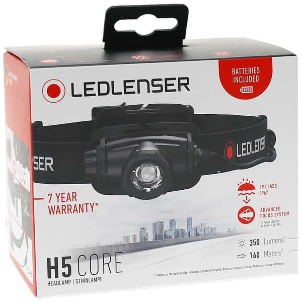 Led Lenser Ajovalo H5 Core Musta 350 Lumens