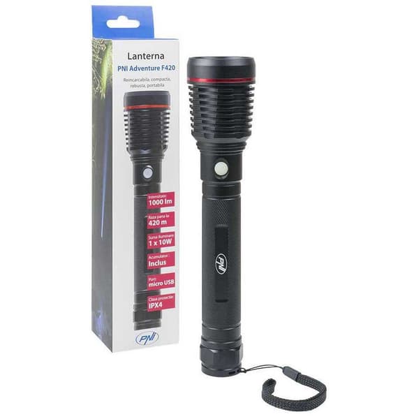 Pni Lommelygte Adventure F420 Sort