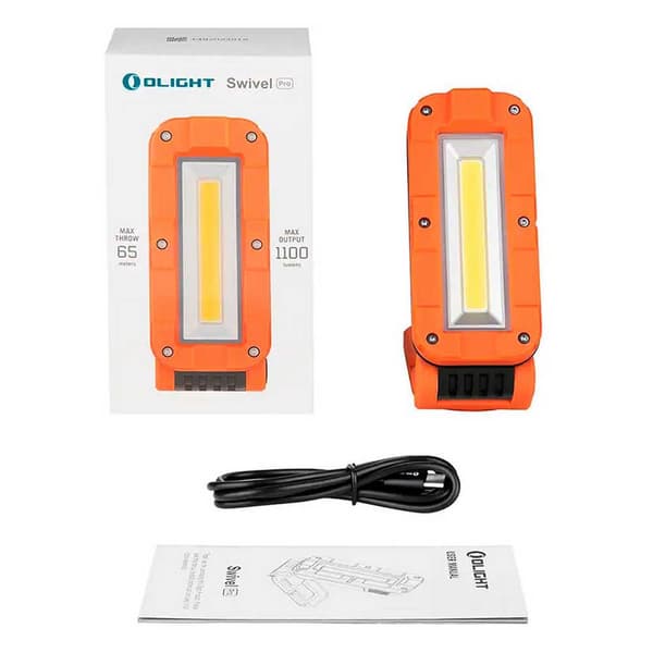 Olight Arbejds Led Lommelygte Swivel Pro Orange 1100 Lumens