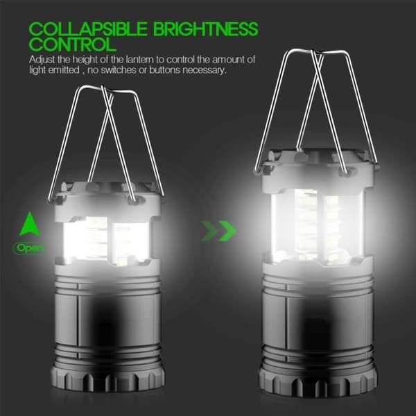 LED-campingljus, ultraljust, fällbar utomhuscampinglampa Vattentät, uppladdningsbar vandringsficklampa