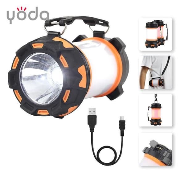 Uppladdningsbar LED-lykta, 1000 Lumen 4000mAh 360° Campinglampa, Uppladdningsbar LED-lampa Bärbar Spotlight, 6 lägen, IPX4 vattentät